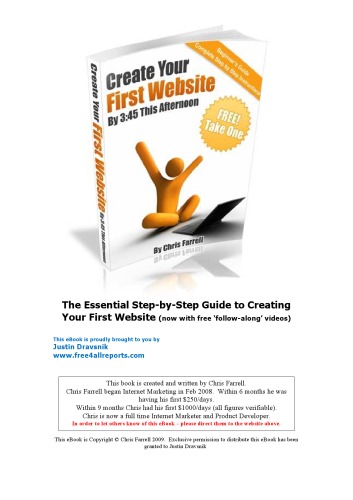 ﻿تا ساعت 3:45 بعد از ظهر امروز اولین وب سایت خود را ایجاد کنید