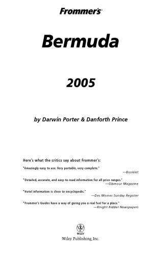 ﻿Frommer's Bermuda 2005 (Frommer's Complete)