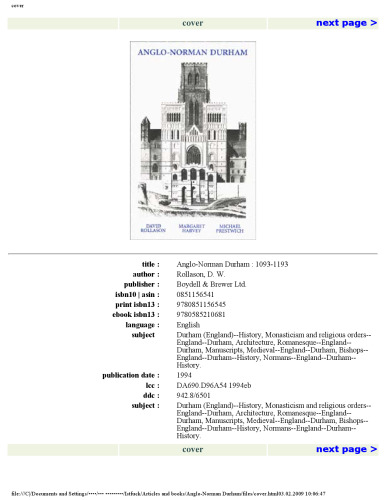 ﻿دورهام انگلو نورمن 1093-1193