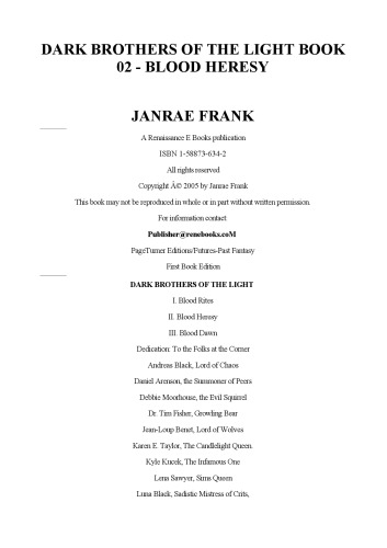 ﻿کتاب برادران تاریکی نور دوم: بدعت خون