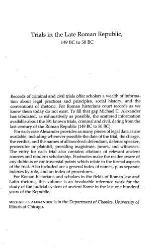 ﻿محاکمه در جمهوری روم متأخر، 149 قبل از میلاد تا 50 قبل از میلاد