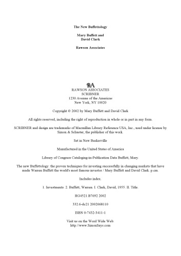 ﻿بافت شناسی جدید: تکنیک های اثبات شده برای سرمایه گذاری موفقیت آمیز در بازارهای در حال تغییر که وارن بافت را به مشهورترین سرمایه گذار جهان تبدیل کرده است.
