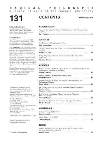 ﻿فلسفه رادیکال شماره 131