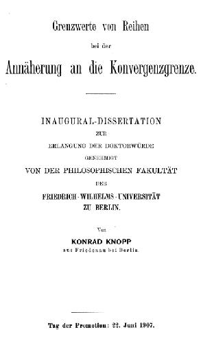﻿مقادیر حدی سری ها هنگام نزدیک شدن به حد همگرایی