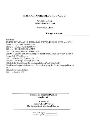 تئوری و کاربرد سریال نامتناهی
