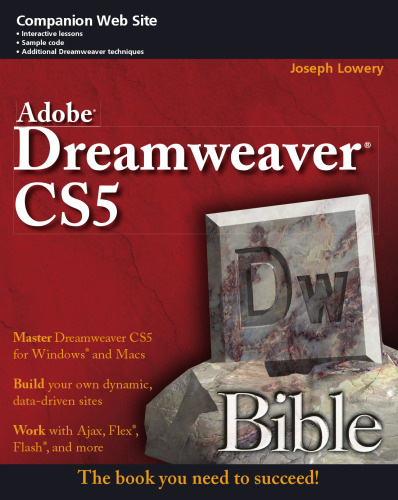 ﻿Adobe Dreamweaver CS5 Bible