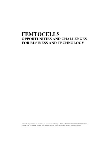 ﻿Femtocells: فرصت ها و چالش ها برای تجارت و فناوری