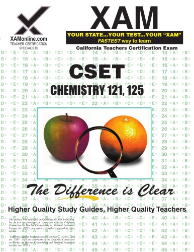 ﻿CSET Chemistry 121, 125 Teacher Certification Test Prep Study Guide, Edition 2nd (XAM CSET)