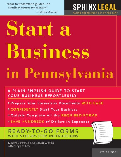 ﻿شروع کسب و کار در پنسیلوانیا، 4e (چگونه کسب و کار را در پنسیلوانیا راه اندازی کنیم)