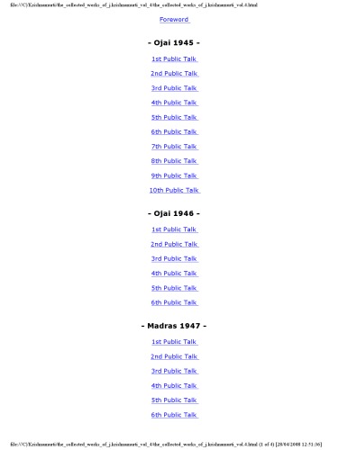 ﻿مجموعه آثار جی کریشنامورتی 1945-1948: ناظر مشاهده شده است