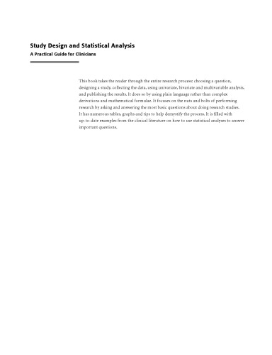 ﻿طراحی مطالعه و تجزیه و تحلیل آماری: راهنمای عملی برای پزشکان