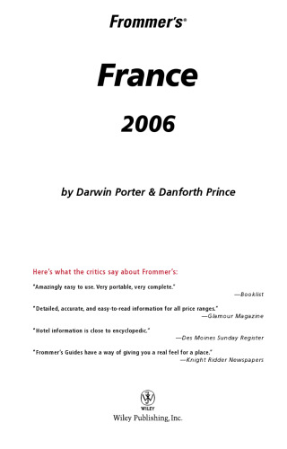 ﻿Frommer's France 2006 (Frommer's Complete)