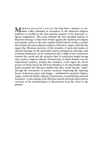 ﻿آتش پالایشگر: ساخت کیهان شناسی مورمون، 1644-1844