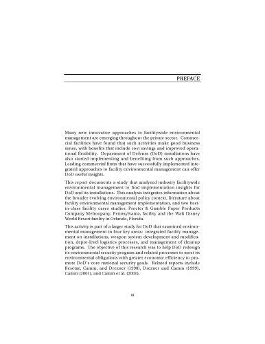 ﻿رویکردهای مدیریت محیطی تسهیلات یکپارچه: درسهایی از صنعت برای تأسیسات وزارت دفاع