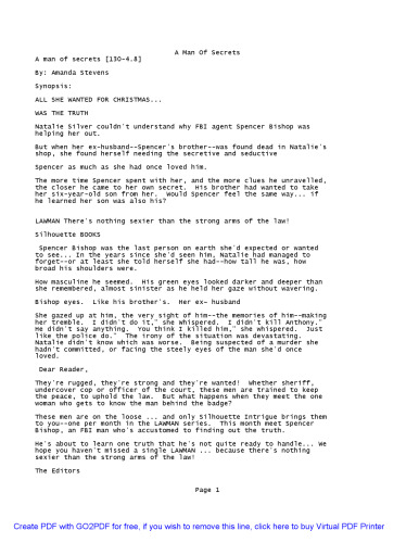 ﻿مردی از اسرار (قانون) (دسیسه هارلکین، شماره 397)