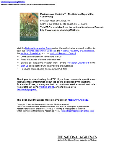 ﻿ماری جوانا به عنوان دارو: علم فراتر از بحث