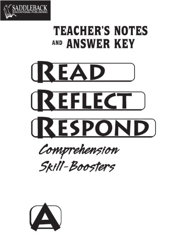 ﻿خواندن Reflect Respond a Answer Key (Read Reflect Respond)