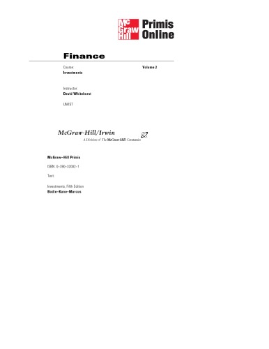 ﻿سرمایه گذاری، ویرایش پنجم - جلد 2