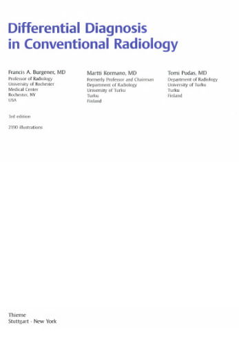 ﻿تشخیص افتراقی در رادیولوژی معمولی (THIEME)