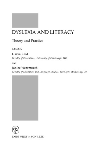 ﻿نارساخوانی و سواد: تئوری و عمل (کتاب مجموعه دانشگاه آزاد)