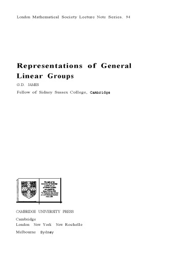 ﻿نمایندگی های گروه های خطی عمومی