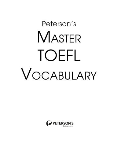 ﻿مستر واژگان Toefl (استاد پترسون واژگان TOEFL)