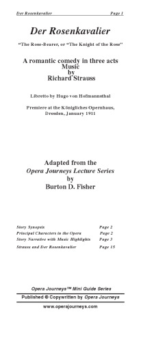 ﻿Der Rosenkavalier (سری کوچک راهنمای سفرهای اپرا)
