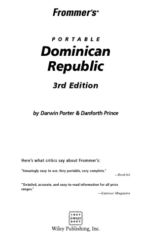 ﻿جمهوری دومینیکن قابل حمل Frommer (2007) (قابل حمل Frommer)