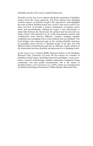 ﻿دوره ناتوانی و زندگی: دیدگاه های جهانی