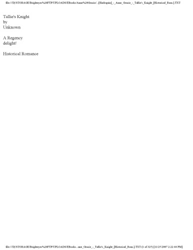 ﻿شوالیه تالی (عاشقانه تاریخی)