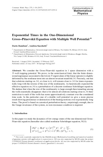 ﻿ارتباطات در فیزیک ریاضی - جلد 275