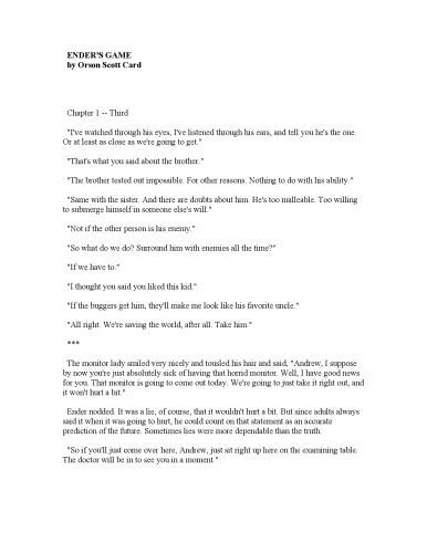 ﻿بازی Ender (حماسه Ender Wiggin)