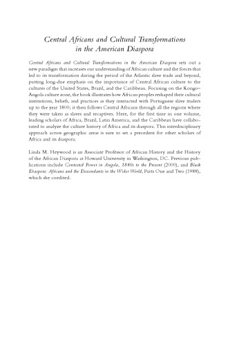 ﻿آفریقای مرکزی و تحولات فرهنگی در دیاسپورای آمریکا