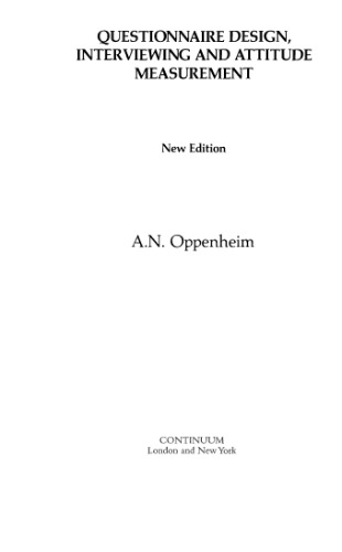 ﻿طراحی پرسشنامه، مصاحبه و سنجش نگرش