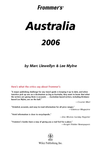 ﻿Frommer's Australia 2006 (Frommer's Complete)