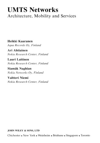 ﻿شبکه های UMTS: معماری، تحرک و خدمات