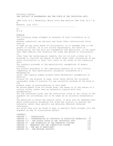 ﻿غریزه کار و وضعیت هنرهای صنعتی