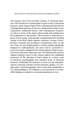 ﻿مقالات جدید در مورد آموزش هنری آدامز (رمان آمریکایی)