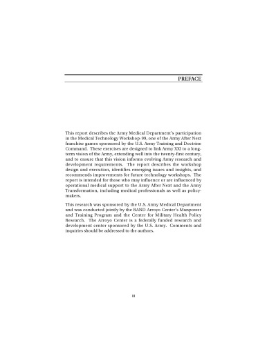 ﻿پشتیبانی پزشکی ارتش از ارتش بعد از بعدی: مسائل و بینش های کارگاه فناوری پزشکی