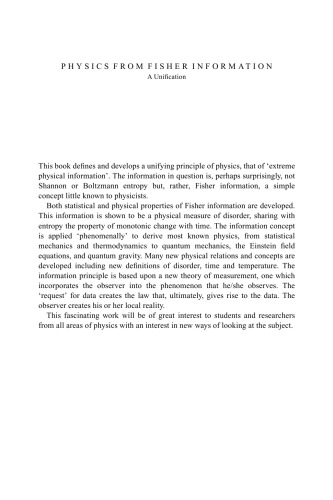 ﻿فیزیک از اطلاعات فیشر: یک وحدت