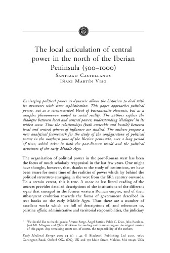 ﻿اوایل قرون وسطی اروپا - دوره 13 ، شماره 1 - فوریه 2005