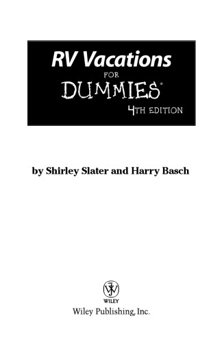 ﻿RV Vacations For Dummies (Dummies Travel)