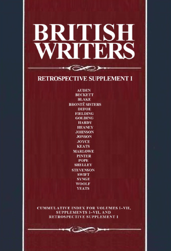 ﻿BRITISH WRITERS، ضمیمه گذشته نگر I