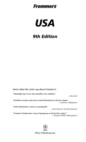 ﻿Frommer's USA 2005 (Frommer's Complete)