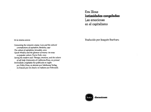 ﻿صمیمیت های منجمد: احساسات در سرمایه داری