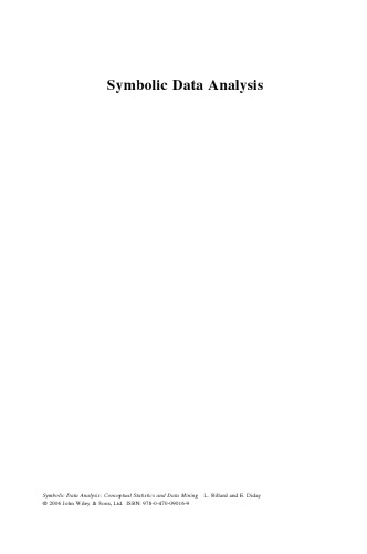 ﻿تجزیه و تحلیل داده های نمادین: آمار مفهومی و داده کاوی (سری وایلی در آمار محاسباتی)