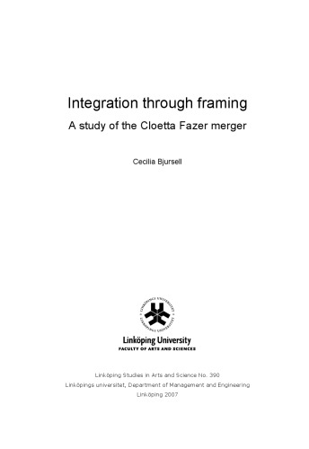 ﻿ادغام از طریق قاب بندی: مطالعه ادغام Cloetta Fazer