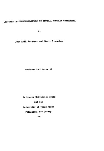 ﻿سخنرانی در مورد نمونه های متقابل در چندین متغیر پیچیده