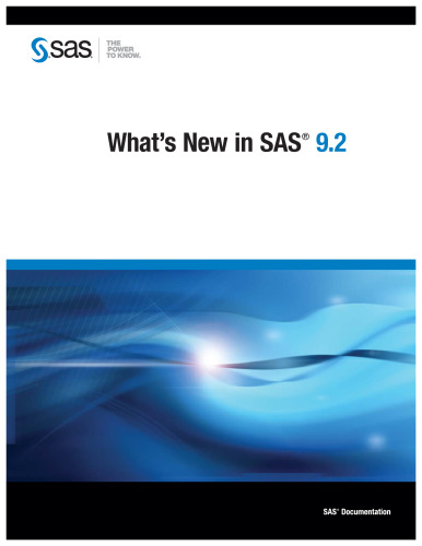 ﻿موارد جدید در SAS 9.2