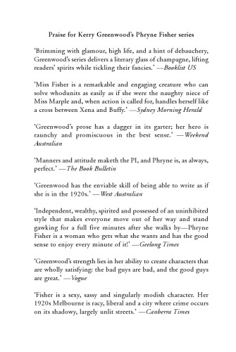 ﻿قتل در تاریکی راز Phryne Fisher